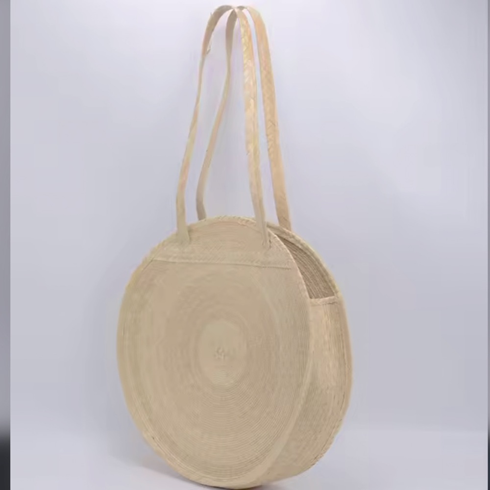 Elegant Cream Woven Tote Bag